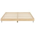 Miniatyrbillede 7 af 11: vidaXL sengeramme 150x200 cm uden madras konstrueret træ sonoma-eg