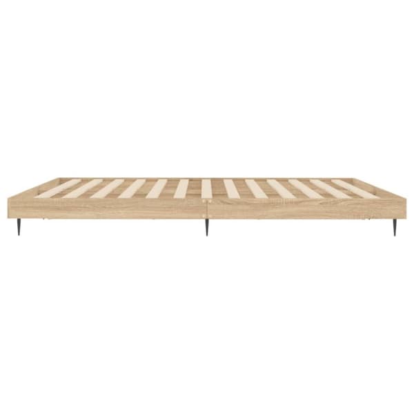 vidaXL sengeramme 150x200 cm uden madras konstrueret træ sonoma-eg