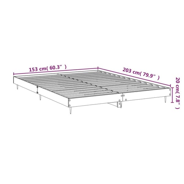 vidaXL sengeramme 150x200 cm uden madras konstrueret træ sonoma-eg