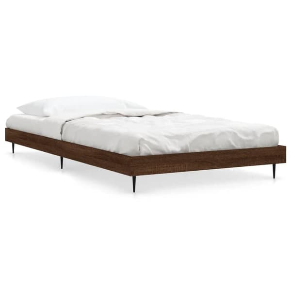 vidaXL Sengeramme brun eik 90x200 cm konstruert tre