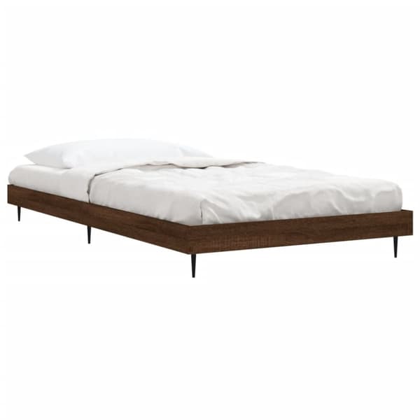 vidaXL Sengeramme brun eik 90x200 cm konstruert tre