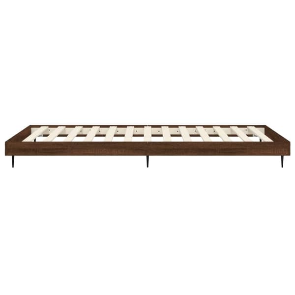 vidaXL Sengeramme brun eik 90x200 cm konstruert tre