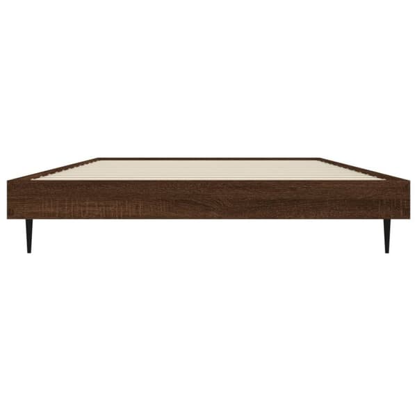 vidaXL Sängynrunko ruskea tammi 90x200 cm tekninen puu