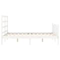 Miniatyrbilde 7 av 11: vidaXL Sengeramme med hodegavl hvit 120x200 cm heltre