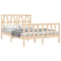 Miniatyrbilde 4 av 11: vidaXL Sengeramme med hodegavl 140x190 cm heltre