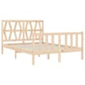 Miniatyrbilde 5 av 11: vidaXL Sengeramme med hodegavl 140x190 cm heltre