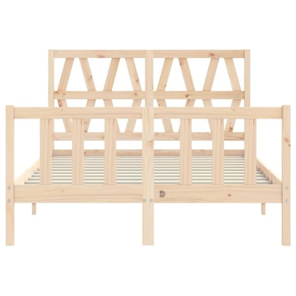vidaXL Sengeramme med hodegavl 140x190 cm heltre