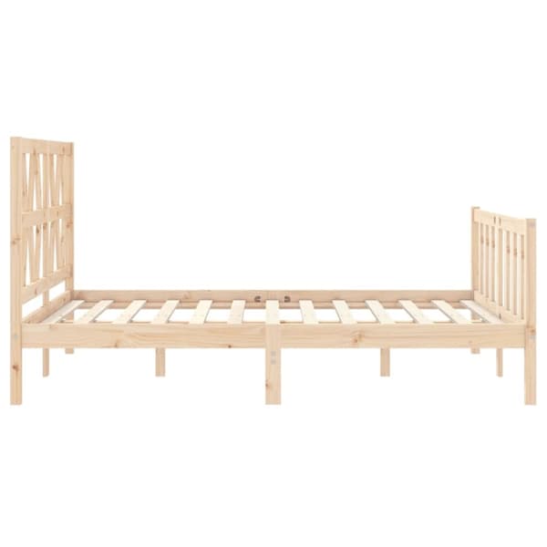 vidaXL Sengeramme med hodegavl 140x190 cm heltre