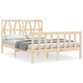 Miniatyrbilde 1 av 11: vidaXL Sengeramme med hodegavl 140x190 cm heltre