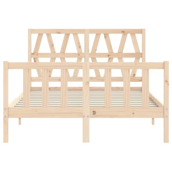 vidaXL Sengeramme med hodegavl 140x200 cm heltre