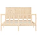 Miniatyrbilde 6 av 11: vidaXL Sengeramme med hodegavl 120x200 cm heltre
