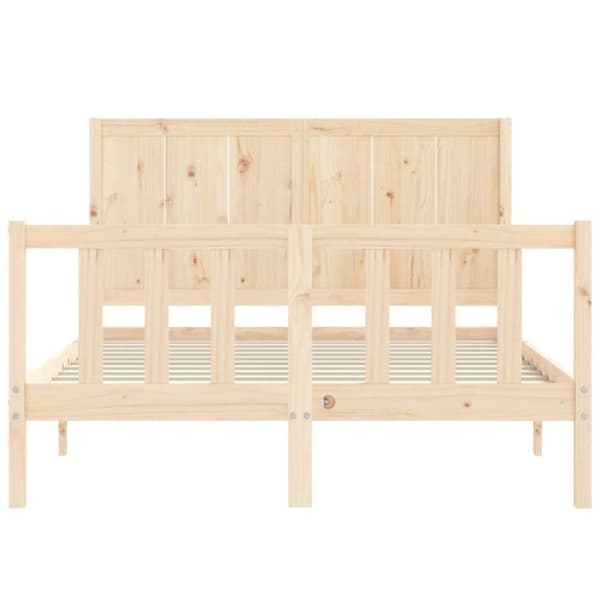 vidaXL Sengeramme med hodegavl 120x200 cm heltre