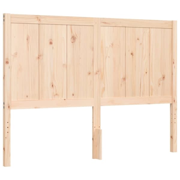 vidaXL sengeramme med sengegavl 120x200 cm massivt træ hvid
