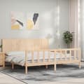 Pikkukuva 4 / 11: vidaXL Sängynrunko päädyllä 200x200 cm täysi puu