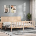 Pikkukuva 1 / 11: vidaXL Sängynrunko päädyllä 200x200 cm täysi puu