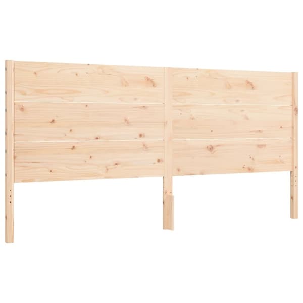 vidaXL sengeramme med sengegavl 200x200 cm massivt træ