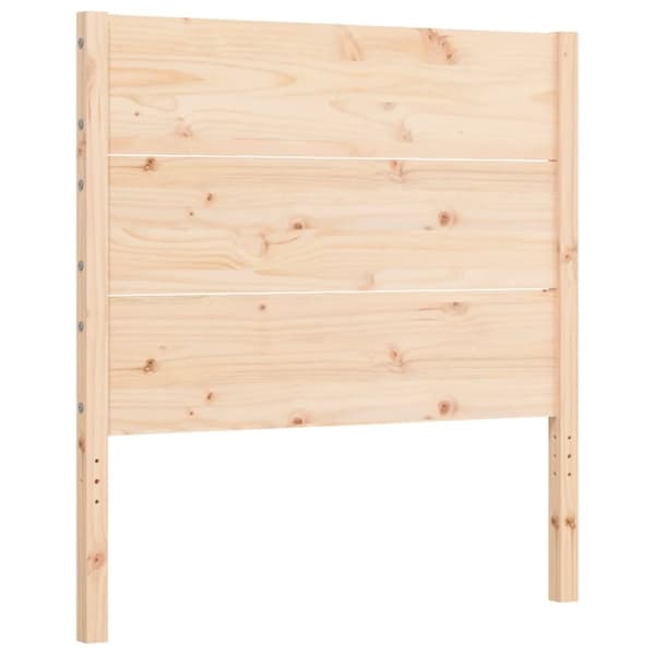 vidaXL Sengeramme med hodegavl 90x200 cm heltre