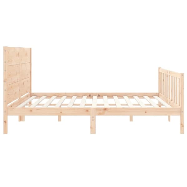 vidaXL Sengeramme med hodegavl 200x200 cm heltre