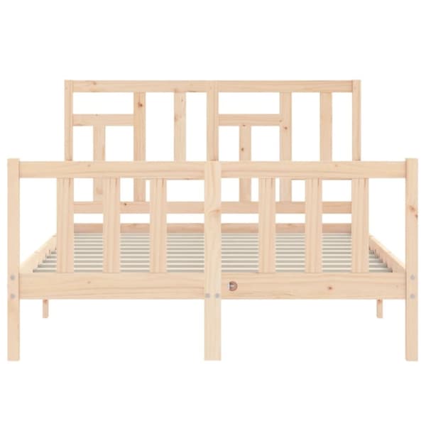 vidaXL Sengeramme med hodegavl 140x200 cm heltre