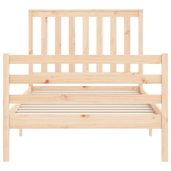 vidaXL Sengeramme med hodegavl 100x200 cm heltre