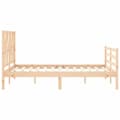 Miniatyrbillede 6 af 11: vidaXL sengeramme med sengegavl 140x200 cm massivt træ hvid