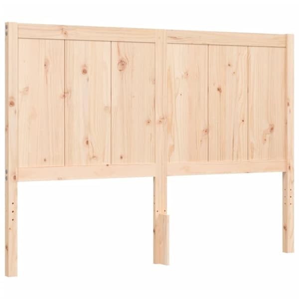 vidaXL sengeramme med sengegavl 120x200 cm massivt træ hvid