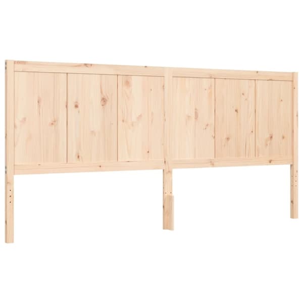vidaXL Sängynrunko päädyllä 200x200 cm täysi puu