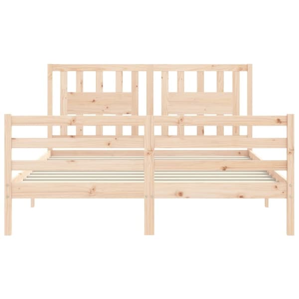 vidaXL Sengeramme med hodegavl 160x200 cm heltre