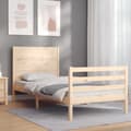 Miniatyrbilde 2 av 11: vidaXL Sengeramme med hodegavl 3FT single heltre