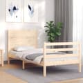 Miniatyrbilde 3 av 11: vidaXL Sengeramme med hodegavl 90x200 cm heltre