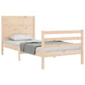 Miniatyrbilde 4 av 11: vidaXL Sengeramme med hodegavl 90x200 cm heltre