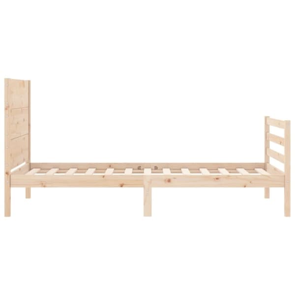 vidaXL Sengeramme med hodegavl 90x200 cm heltre