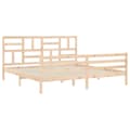 Miniatyrbilde 5 av 11: vidaXL Sengeramme med hodegavl 200x200 cm heltre