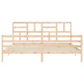 Miniatyrbilde 6 av 11: vidaXL Sengeramme med hodegavl 200x200 cm heltre