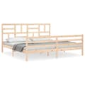 Miniatyrbilde 1 av 11: vidaXL Sengeramme med hodegavl 200x200 cm heltre