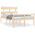 Miniatyrbilde 3 av 11: vidaXL Seniorseng med hodegavl small double heltre