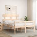 Miniatyrbilde 4 av 11: vidaXL Seniorseng med hodegavl small double heltre