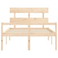 Miniatyrbilde 7 av 11: vidaXL Seniorseng med hodegavl small double heltre