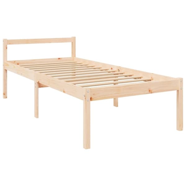 vidaXL Vanhusten sänky päädyllä 90x200 cm täysi puu