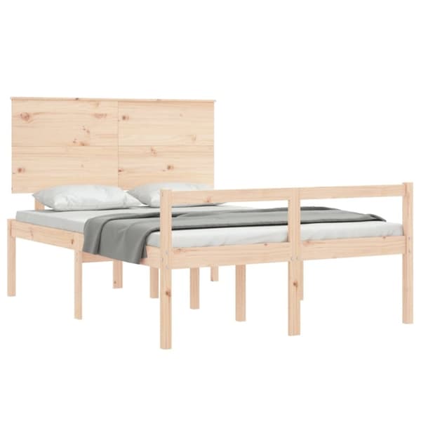 vidaXL Sengeramme med hodegavl 4FT small double heltre