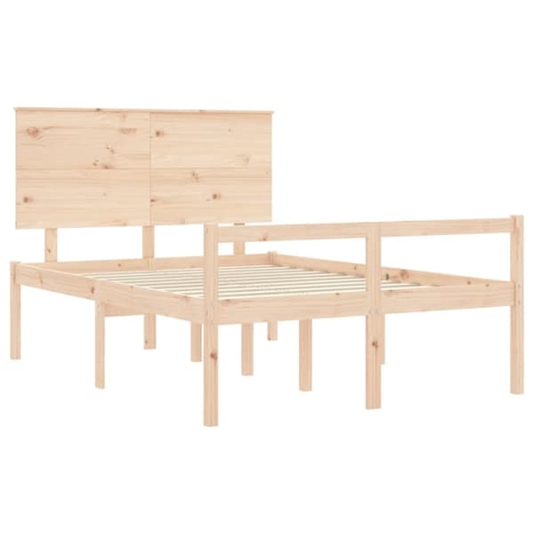 vidaXL Sengeramme med hodegavl 4FT small double heltre