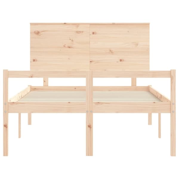 vidaXL Sengeramme med hodegavl 4FT small double heltre