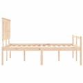 Miniatyrbilde 8 av 11: vidaXL Sengeramme med hodegavl 4FT small double heltre