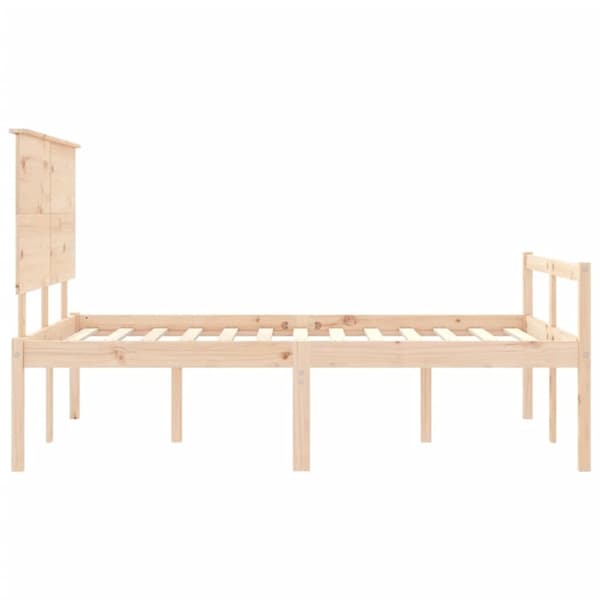 vidaXL Sengeramme med hodegavl 4FT small double heltre