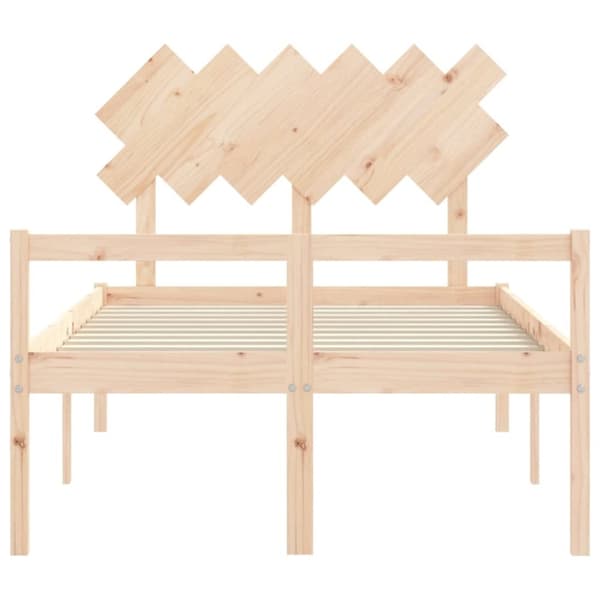 vidaXL Sengeramme med hodegavl 4FT small double heltre