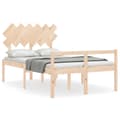 Miniatyrbilde 1 av 11: vidaXL Sengeramme med hodegavl 4FT small double heltre