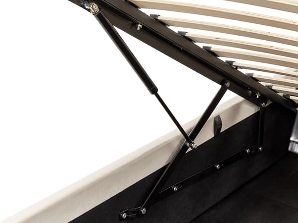 Ottoman Bed Ljusbeige sammet Klädsel Dubbel Storlek 140 x 200 cm Tuftad Huvudgavel Förvaringsfunktion