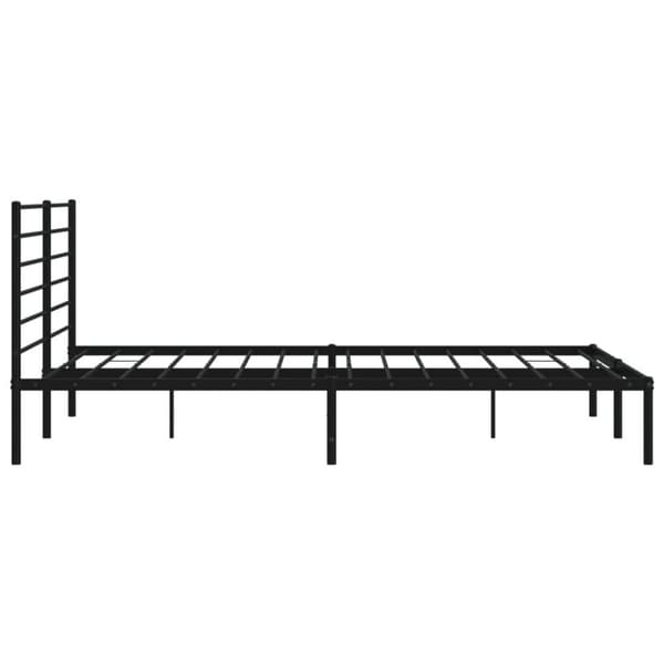 vidaXL sengeramme med sengegavl 180x200 cm metal sort