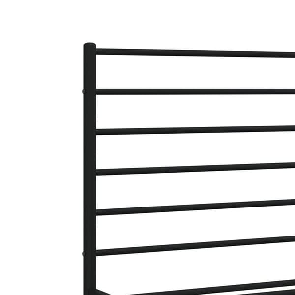 vidaXL sengeramme med sengegavl 180x200 cm metal sort