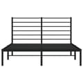 Miniatyrbillede 6 af 10: vidaXL sengeramme med sengegavl 160x200 cm metal sort